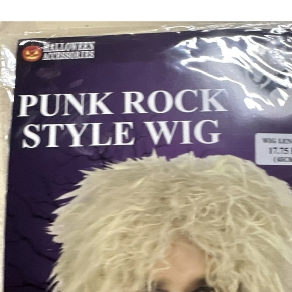 NEW IN PACKAGE Punk Rock Blonde Wig Adult Unisex - Picture 7 of 11